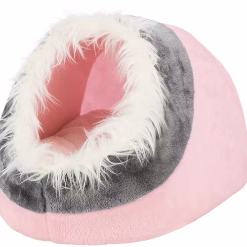 Minou igloo, 35 x h26 x 41 cm, rosa/grå