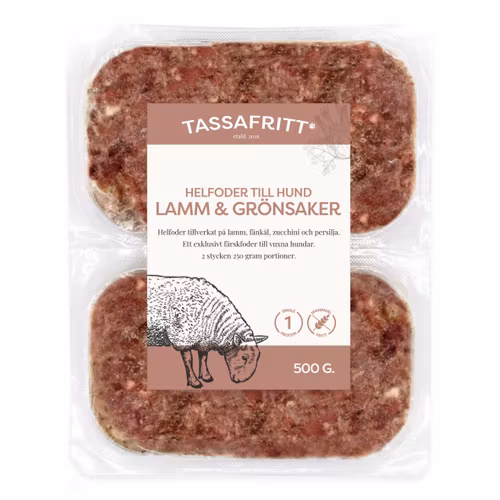 Fryst Färskfoder – Lamm & Grönsaker (Ekologiskt)