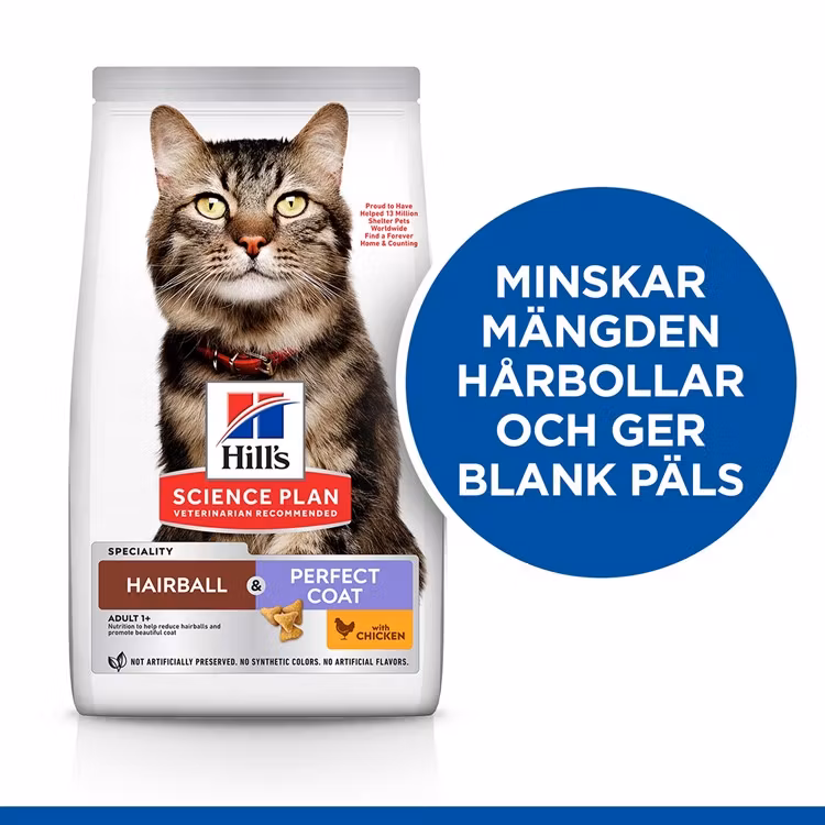 Hills Feline Adult Hairball & Perfect Coat Chicken