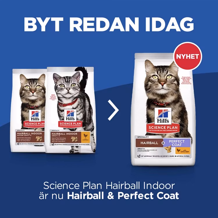 Hills Feline Adult Hairball & Perfect Coat Chicken