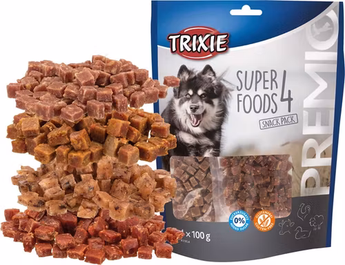 PREMIO 4 Superfoods, kyckling, anka, beef, lamm,4 × 100 g