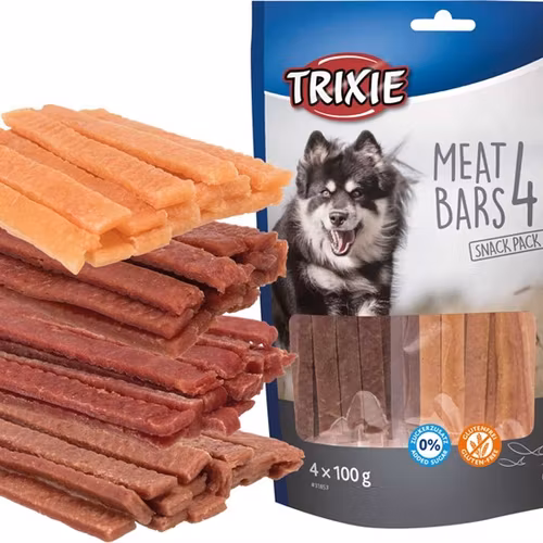 PREMIO 4 Meat Bars, kyckling, anka, lamm, lax,4 × 100 g