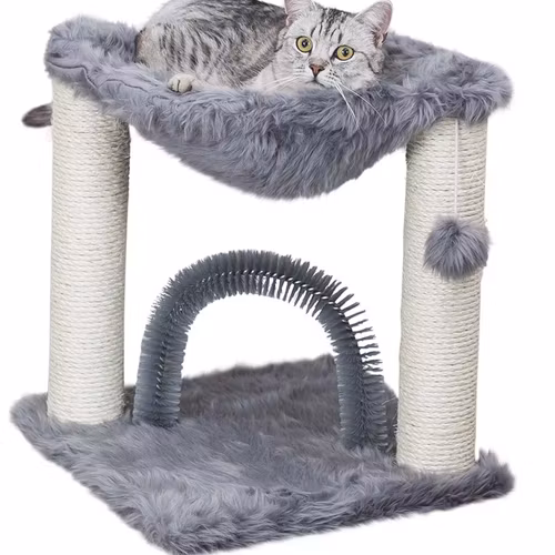 Klösmöbel Baza, med ryggborste, 50 cm, grå