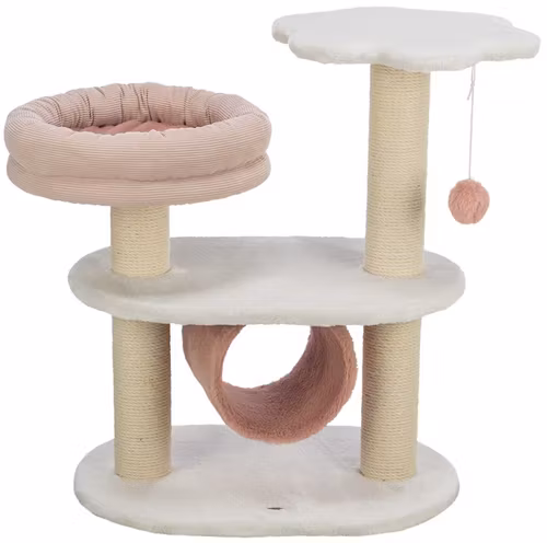 Klöspelare Isabella, 70 cm, vit/antikt rosa