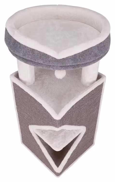 Klösmöbel Cat-Tower Arma, 38 x h98 x 38 cm, grå/vit