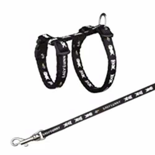Sele+koppel Kanin XS ställbar m motiv 20-33cm/8mm, 1,25m