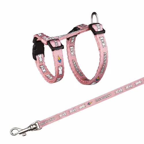 Sele+koppel Kanin XS ställbar m motiv 20-33cm/8mm, 1,25m