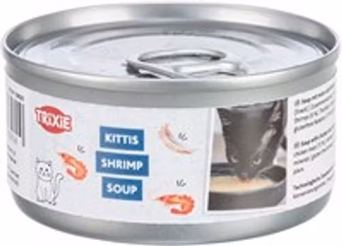 Räksoppa, 4 × 80 g konserv med kyckling & räkor,