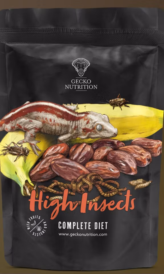 GECKO NÄRING, HÖGA INSEKTER 100 GRAM