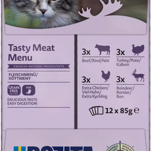 Bozita Katt Multibox 12x85 g Kött i sås / 1.02kg
