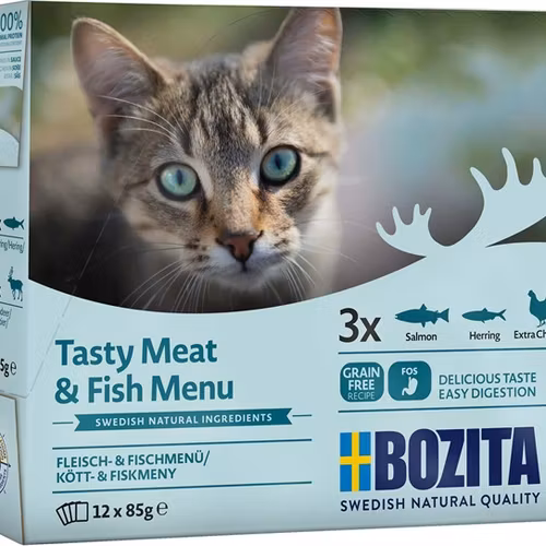 Bozita Katt Multibox 12x85 g Kött&Fisk i sås / 1.02kg
