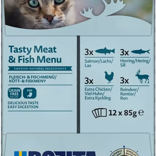 Bozita Katt Multibox 12x85 g Kött&Fisk i sås / 1.02kg