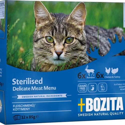 Bozita S Multibox 12x85g Köttmeny i sås Ren kykling/kalkon /1.02 kg