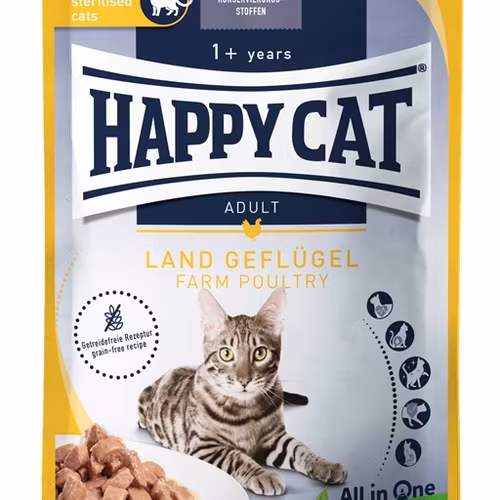 HappyCat våt/sås, fågel, 85 g