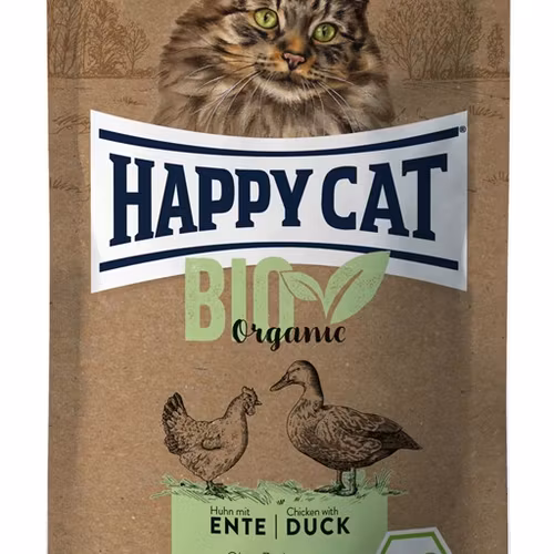 HappyCat våt, Bio Organic, kyckling & anka 85g