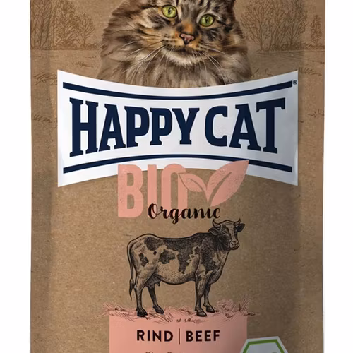 HappyCat våt, Bio Organic, nötkött, 85g