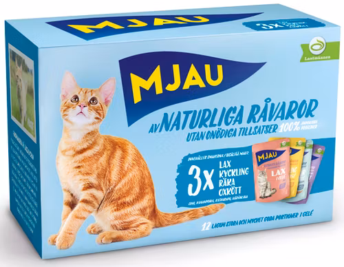 Mjau kött&fisk gelé multipack 12*85g