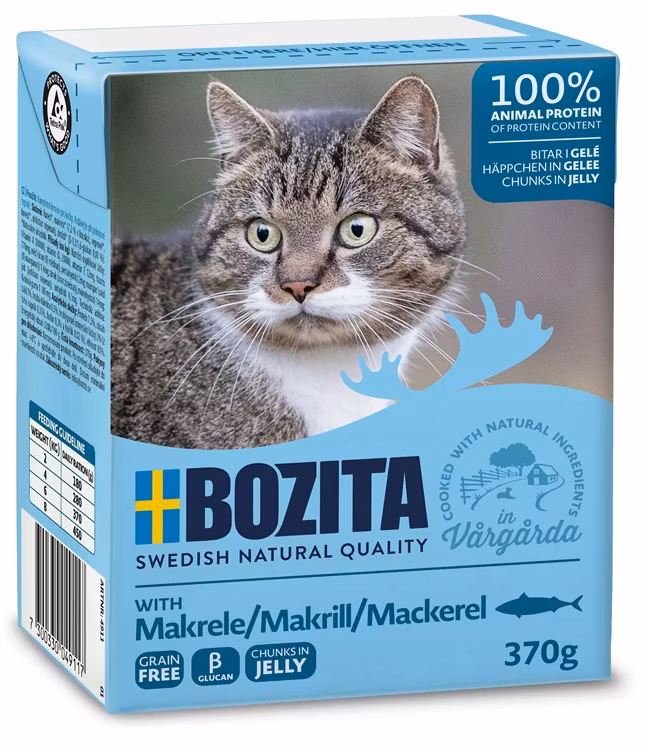 Bozita Katt Tetra Bitar i gelé Makrill 370 g