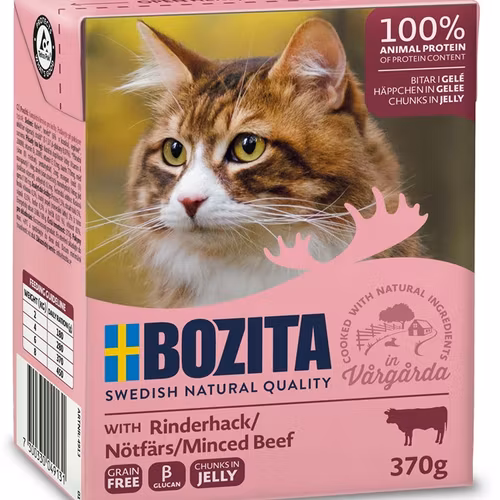 Bozita Katt Tetra Bitar i gelé Nötfärs 370 g