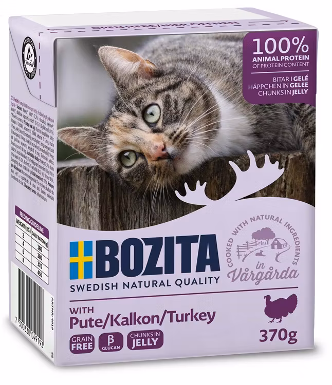 Bozita Katt Tetra Bitar i gelé Kalkon 370 g