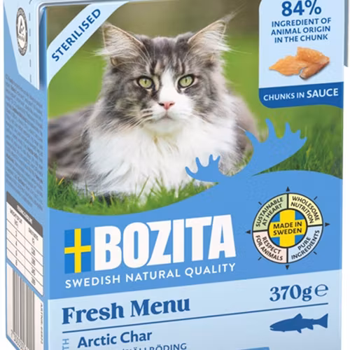 Bozita Katt Sterilised, Tetra Bitar i sås röding 370 g
