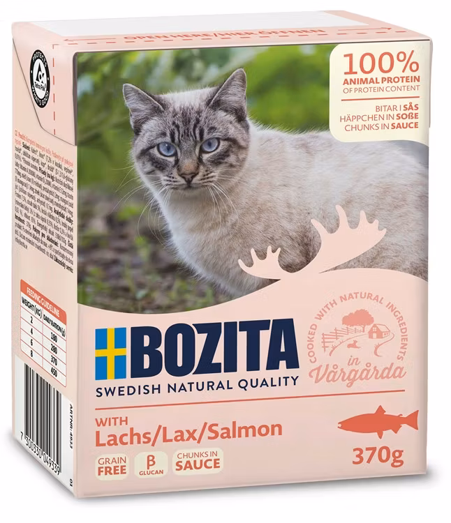 Bozita Katt Tetra Bitar i sås med Lax 370 g