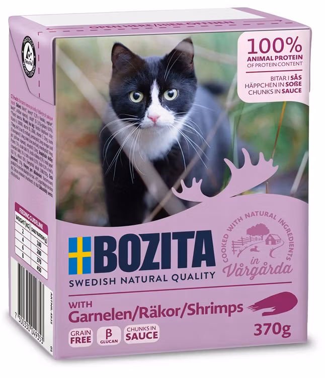 Bozita Katt Tetra Bitar i sås med Räkor 370 g