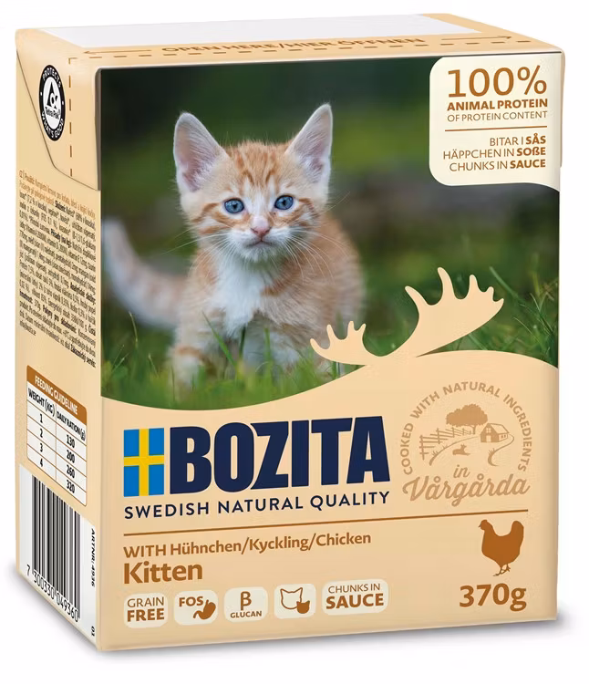 Bozita Katt Tetra Bitar i sås med Kyckling kitten 370 g