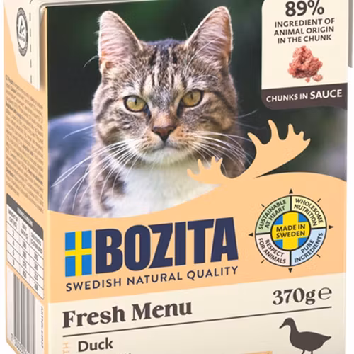 Bozita Katt Tetra Bitar i sås anka 370 g