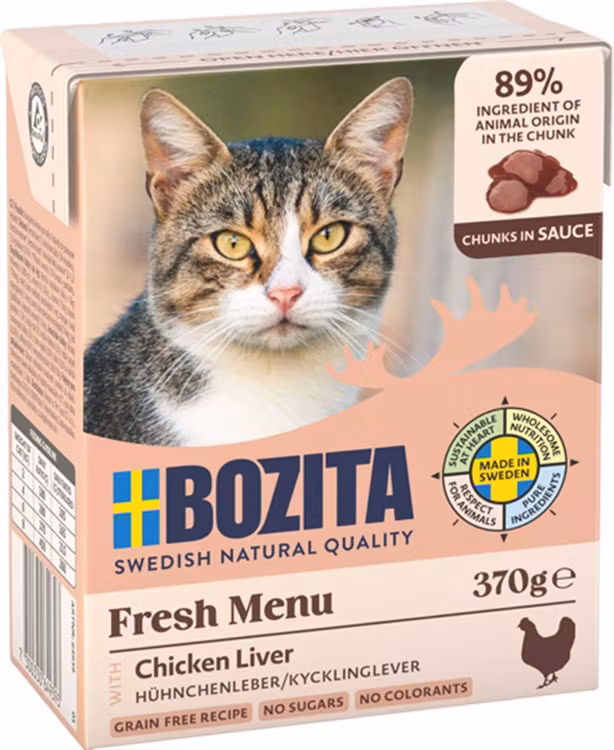 Bozita Katt Tetra Bitar i sås lever 370 g