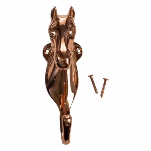 Hästhuvudkrok i mässing .