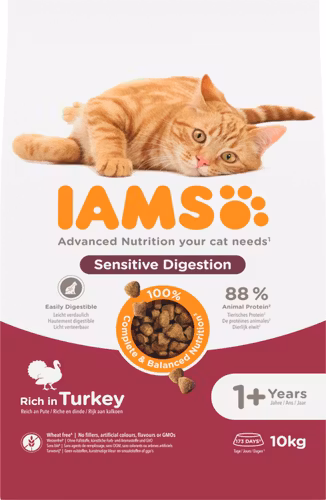 IAMS CAT Vitality Adult/senior Sensitive Digestion .