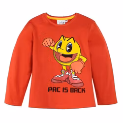 T-shirt Röd, långärmad - Pac-Man storlek 98