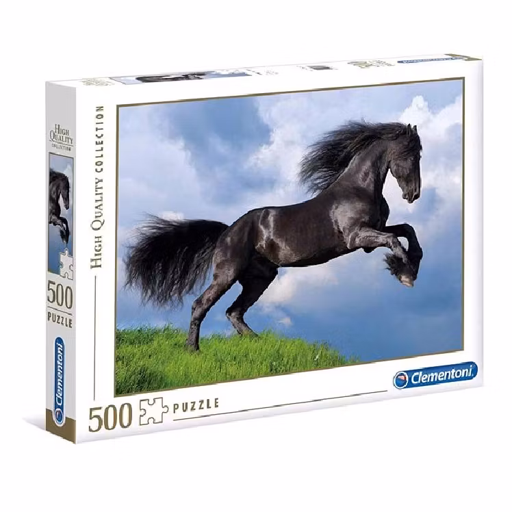 Pussel 500 Bitar - Svart Frieserhäst