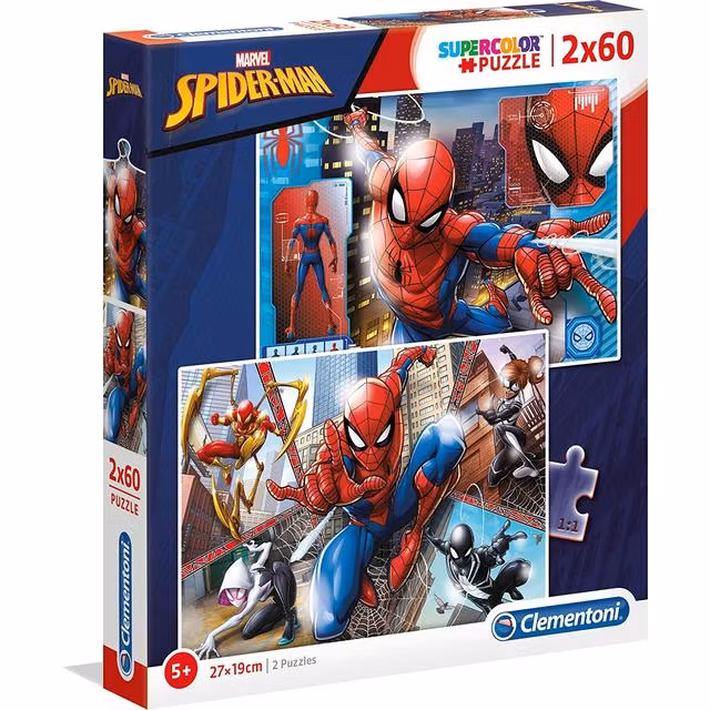 Pussel  2x60 Bitar - Spindelmannen