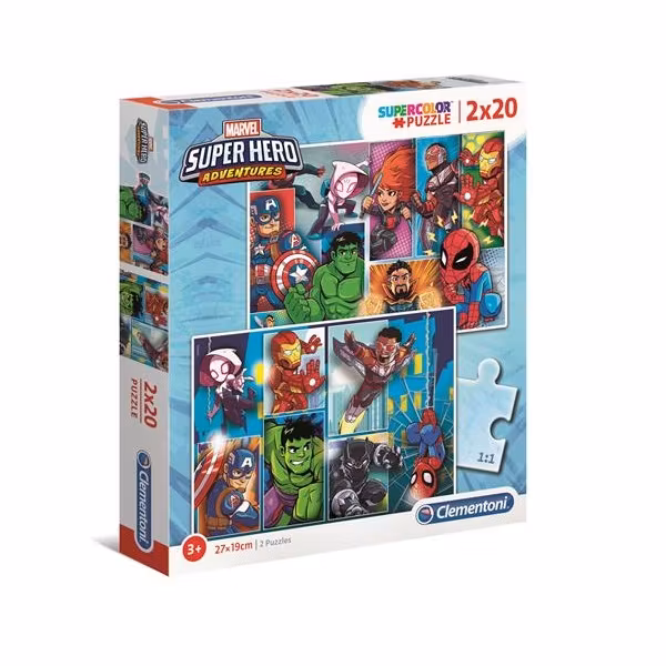 Pussel 2x20 bitar - Super Hero