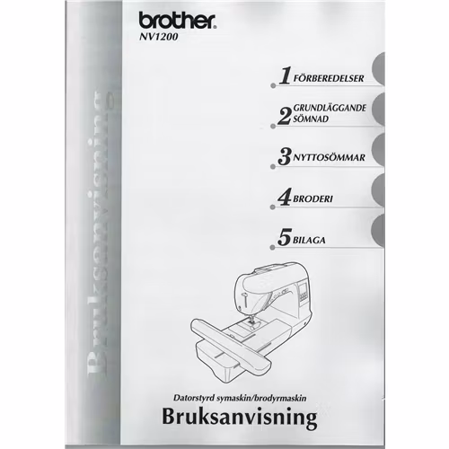 Svensk manual till Brother NV-1200.