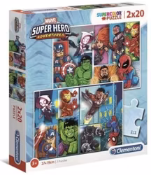Pussel 2x20 bitar - Super Hero