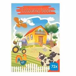 Målarbok A4 72 sidor - Livet på landet