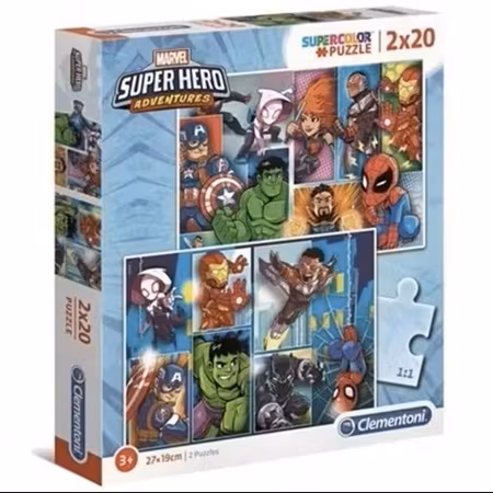 Pussel 2x20 bitar - Super Hero