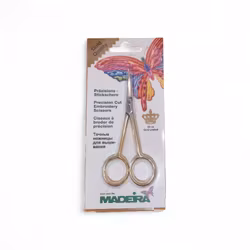 Madeira guldpläterad böjd brodersax – 12 cm