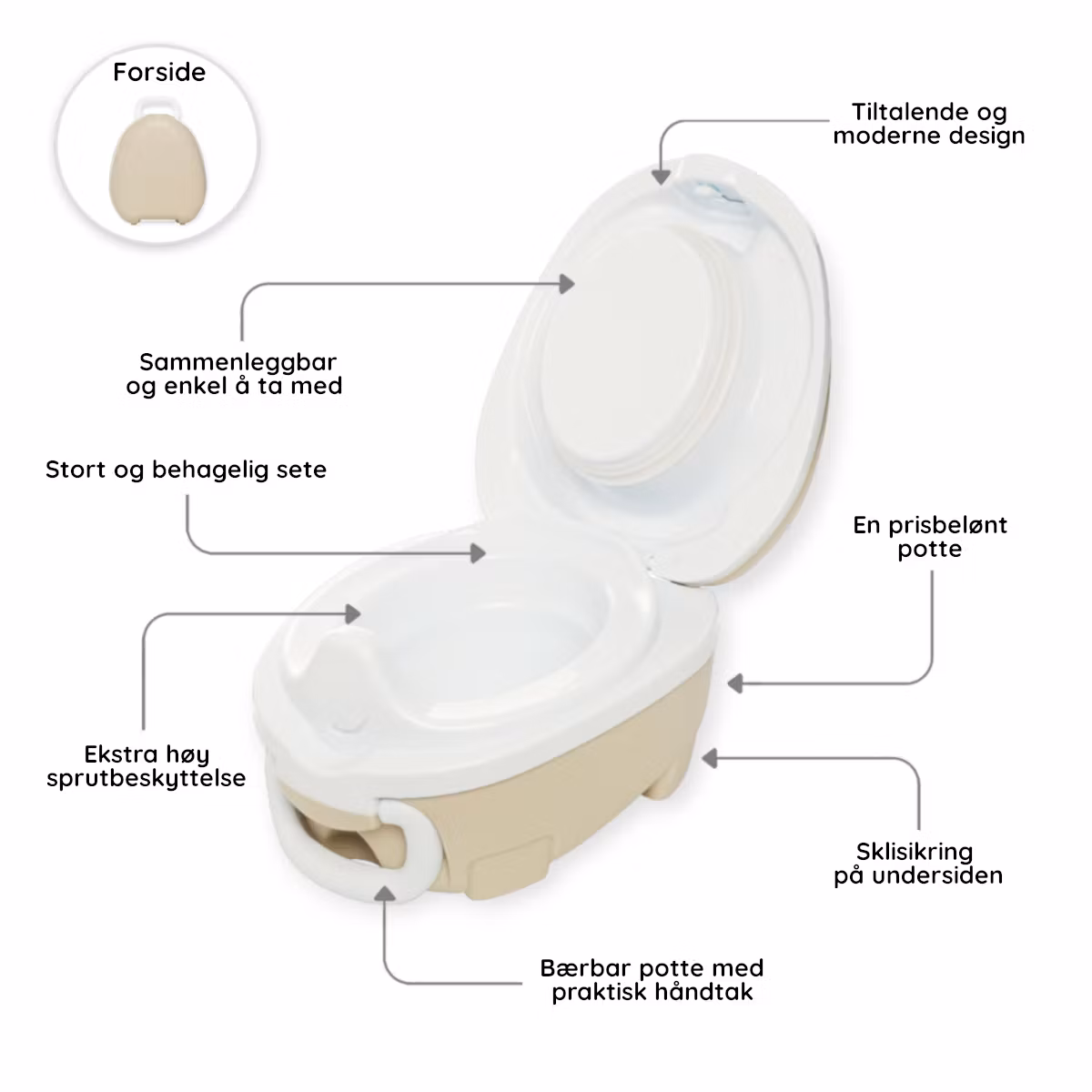 My Carry Potty potte Naturlig beige til pottetrening