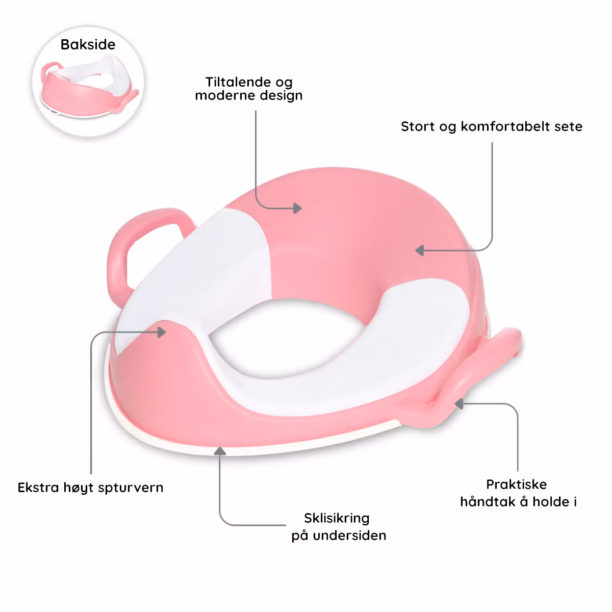 Toasits för barn – My Carry Potty Rosa