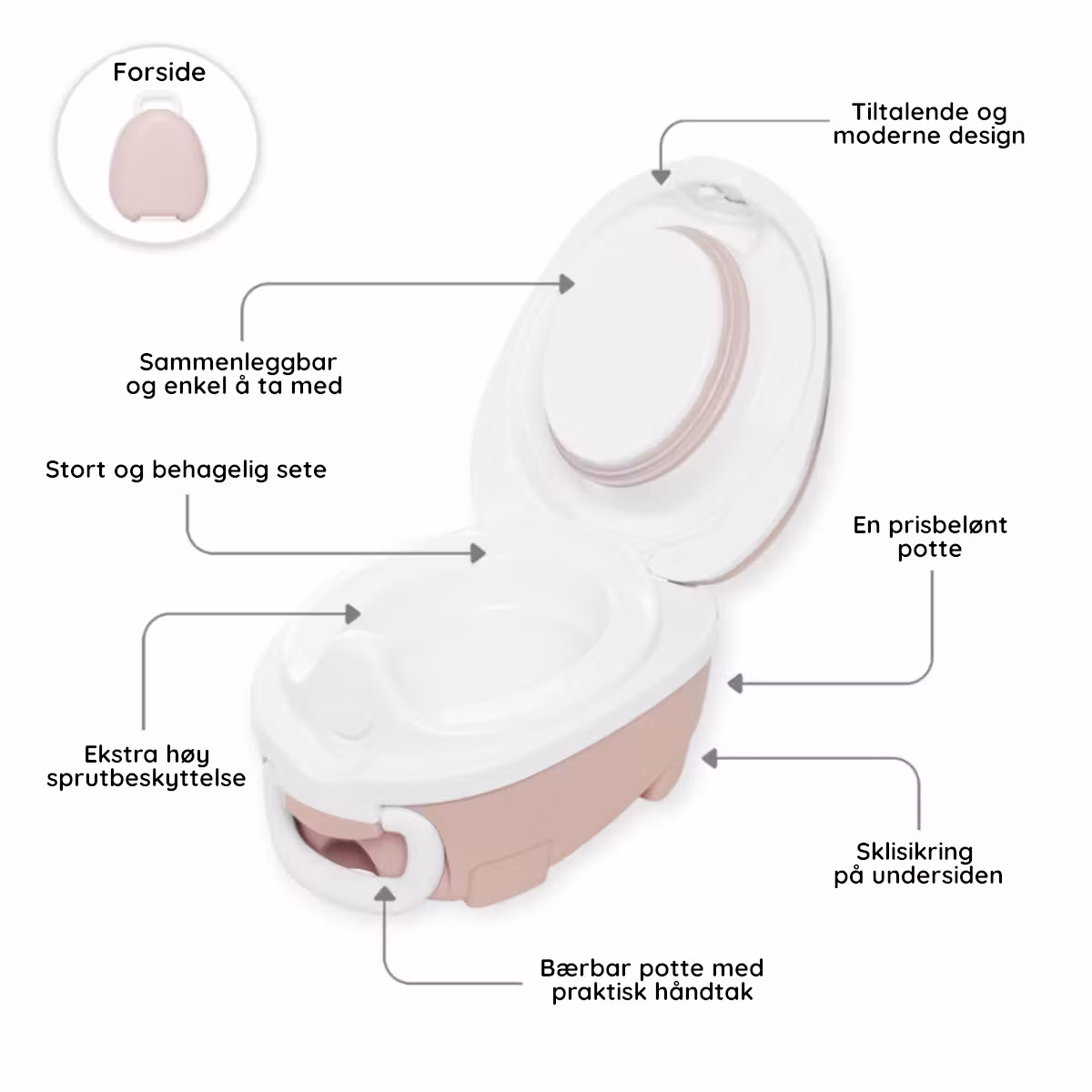 My Carry Potty Pastellrosa & Pottetreningsbukser