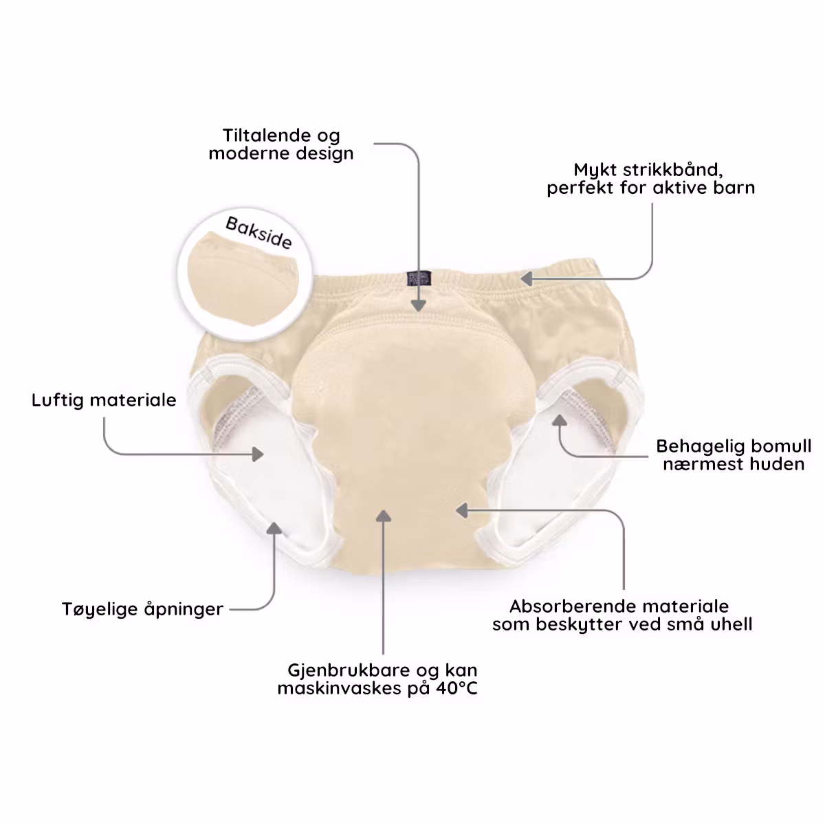 My Carry Potty Naturlig beige & Pottetreningsbukser