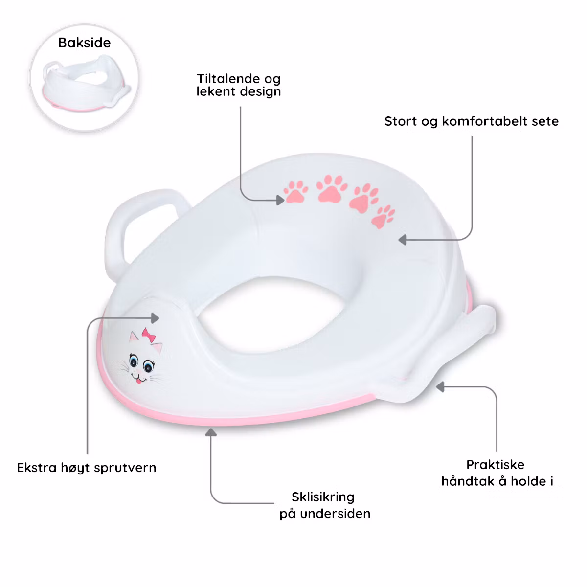 My Carry Potty Toalettsete & Baderomskrakk til barn Katt