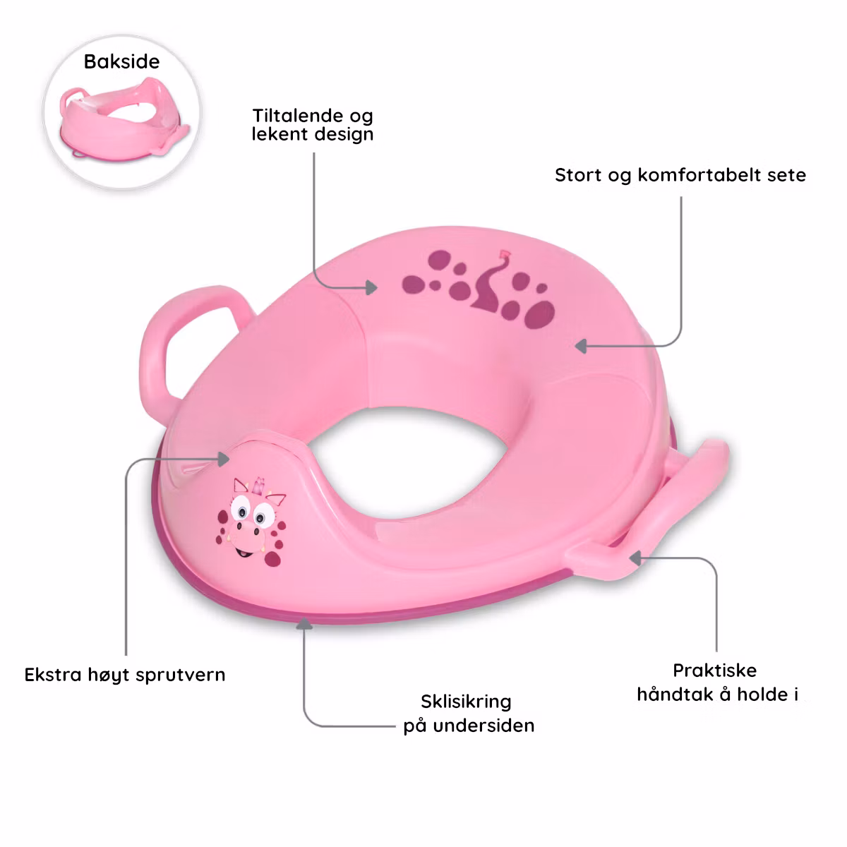 My Carry Potty Toalettsete til barn Rosa Drage