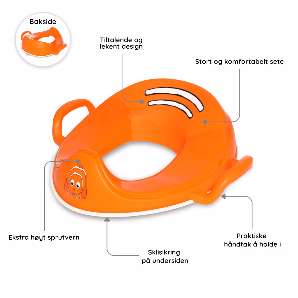 My Carry Potty Toalettsete til barn Klovnefisk