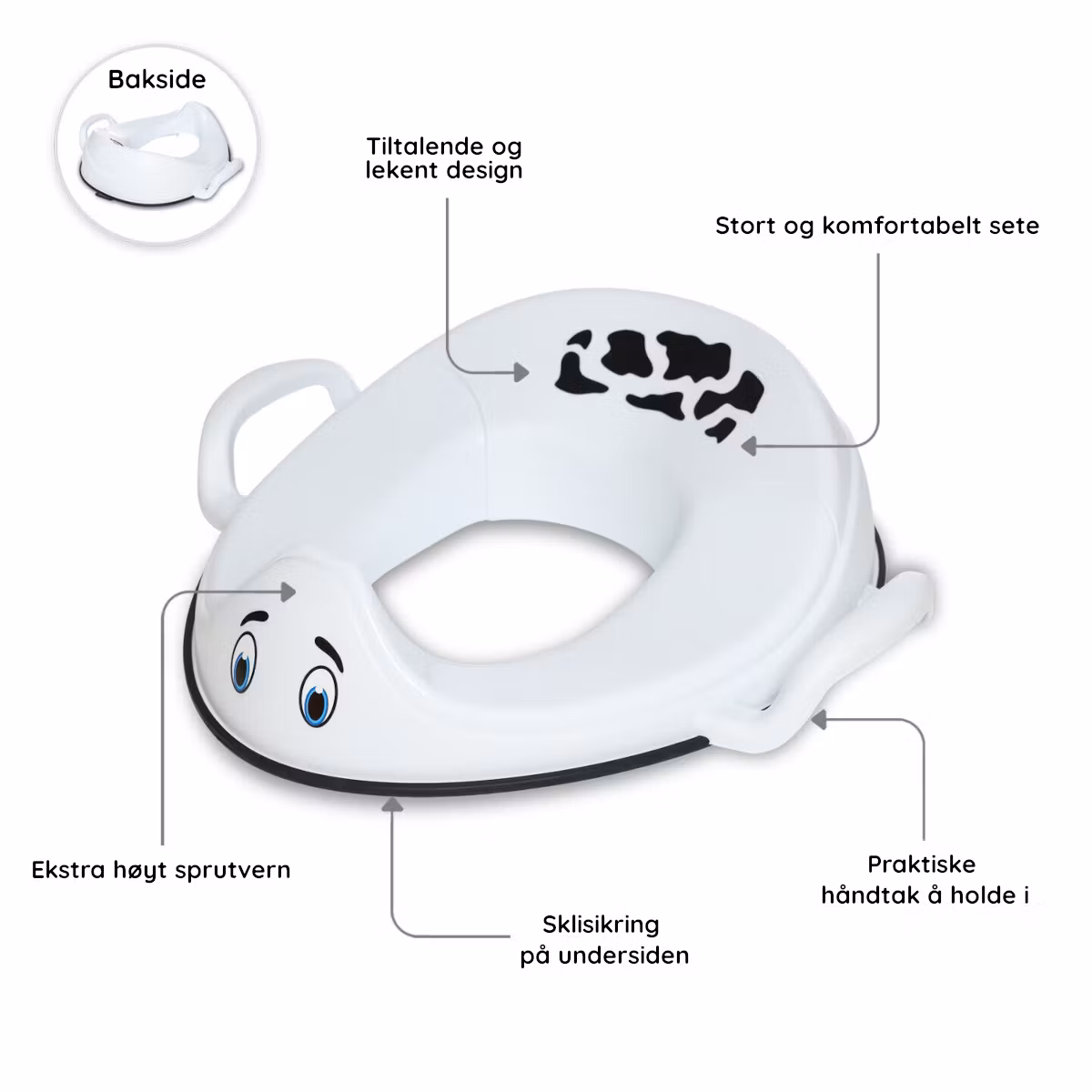 My Carry Potty Toalettsete & Baderomskrakk til barn Ku