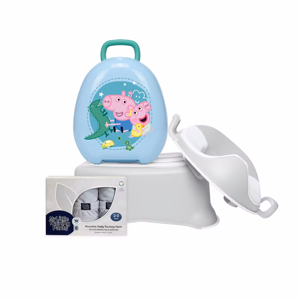 My Carry Potty Potte, Toalettsete, Skrakk & Pottetreningsbukser - Pottetreningssett & Toalettsett til barn Peppa Gris blå